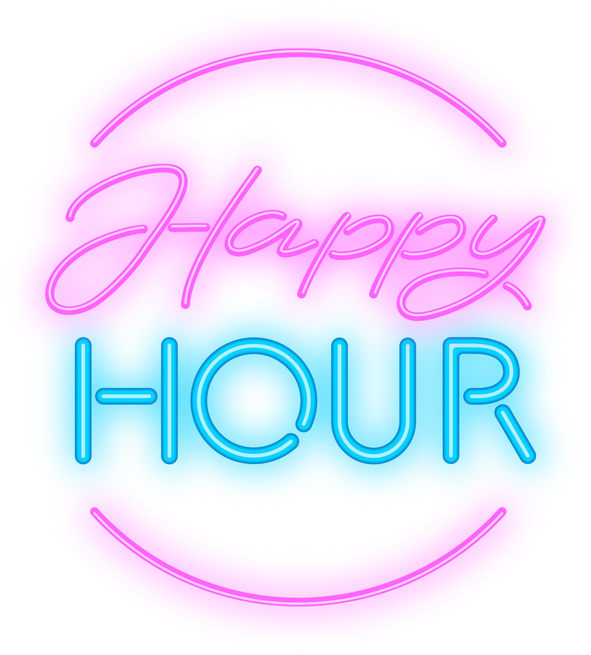 Happy Hour Neon Sign